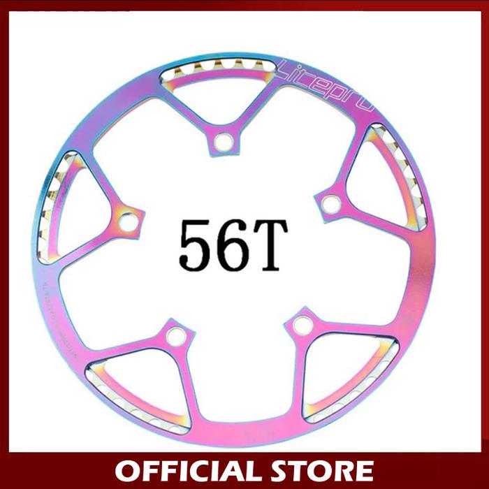 Gambar Litepro Chainring SELI 56T With Guard BCD 130 Pelangi Sepeda Lipat dari vesantra undefined Tokopedia