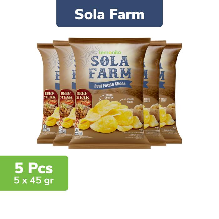 Gambar 5 Pcs Lemonilo Sola Farm Keripik Kentang Beef Steak Cemilan Instant 45g dari TBK Suka Suka undefined Tokopedia