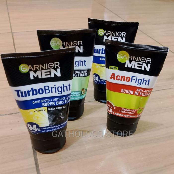 Gambar Garnier Men Sabun Muka Pria - AcnoFight | Turbolight Power White Oil Control Whitening Wasabi - AcnoFight 100gr dari GATOLOCO store undefined Tokopedia