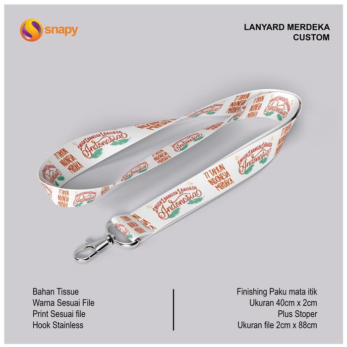 Gambar Tali Lanyard | GANTUNGAN ID CARD | TALI ID CARD | LANYARD CUSTOM PRINT dari Snapy undefined Tokopedia