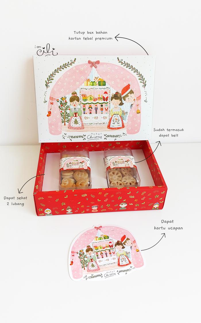 Gambar (BOX 30.5 x 21.5 x 7.5 cm NATAL) DUS kue kering toples kotak natal/merry christmas (ISI 10) - ESTELLA 2(DUA) dari i am CiLi undefined Tokopedia