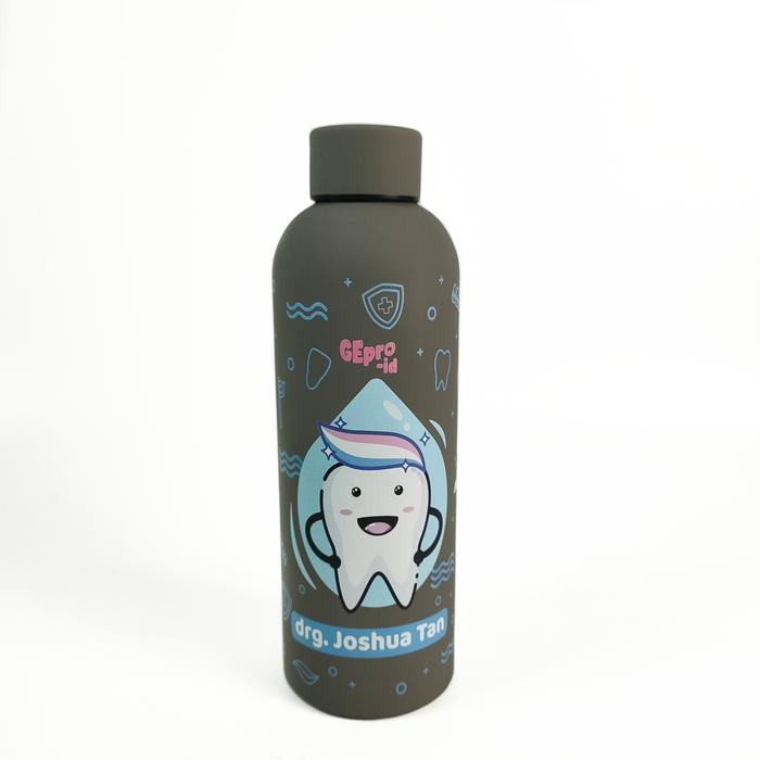 Gambar CUSTOM|Round Tumbler dokter gigi tenaga kesehatan gigi perawat gigi PDGI 500 ML kado mahasiswa FKG stainless steel tahan pahan dingin custom nama pegangan hook gemes lucu - Round TP, Abu-abu dari GEpro-id undefined Tokopedia