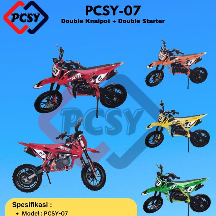 Gambar Mini Trail PC MOTO PC 07 Mainan Anak Motor Trail Double Starter dan Knalpot dari super do do undefined Tokopedia