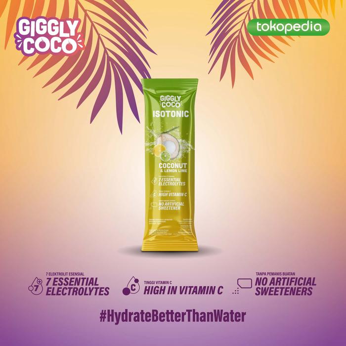 Gambar Giggly Coco Isotonic Powder Isi 1pcs Pervarian - Lemon Lime 12g dari Giggly Coco Official Store undefined Tokopedia