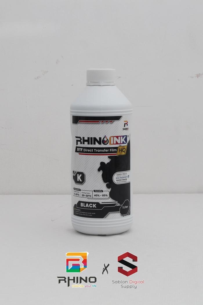 Gambar Tinta DTF CMYK White HQ (Digital Transfer Film) Rhino ink 1 Liter - BLACK dari Sablon Digital Supply undefined Tokopedia