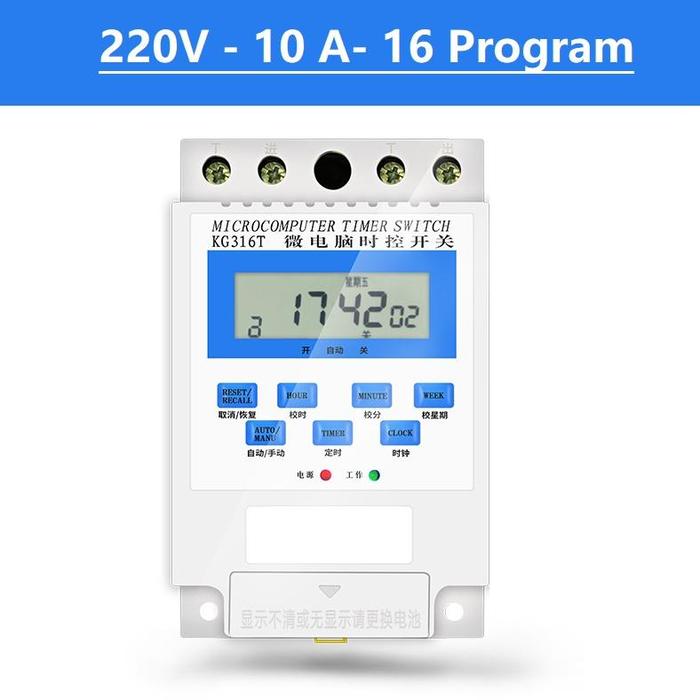 Jual KG316T DIGITAL TIMER MICROCOMPUTER PROGRAMMABLE SWITCH 220V 380V ...