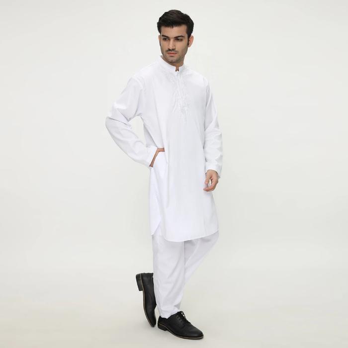 Gambar stelan baju koko pakistan ihram pria dewasa stelan koko kurta - Putih, M dari Basmala Store Kota Tangerang Selatan Tokopedia