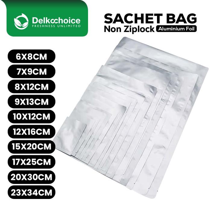 Gambar Plastik Saset Alumunium Foil Sachet Bag Saset Rempah Kopi Satuan - FULL ALU PREM, 20 X 30 dari PabrikPacking undefined Tokopedia