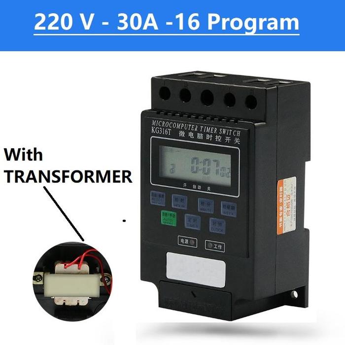 Jual KG316T DIGITAL TIMER MICROCOMPUTER PROGRAMMABLE SWITCH 220V 380V ...