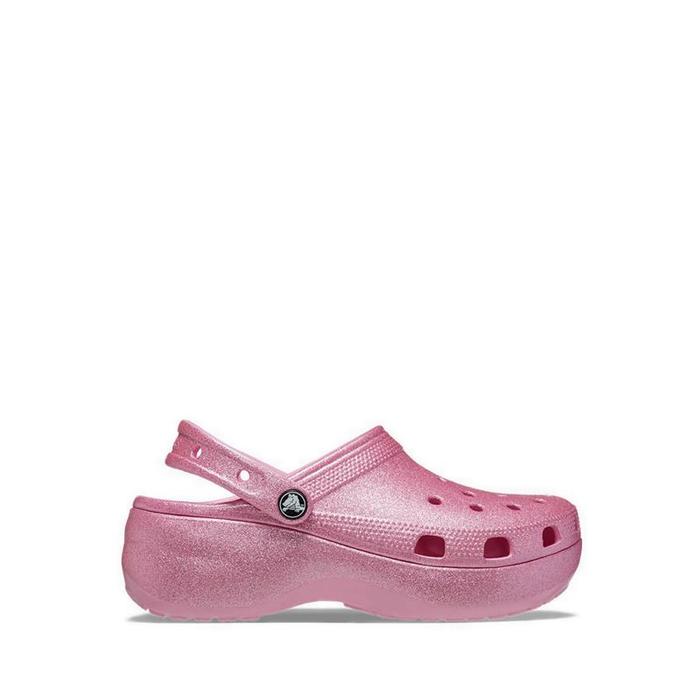 Jual CROCS CLASSIC PLATFORM GLITTER WOMEN CLOG OINK TWEED W5