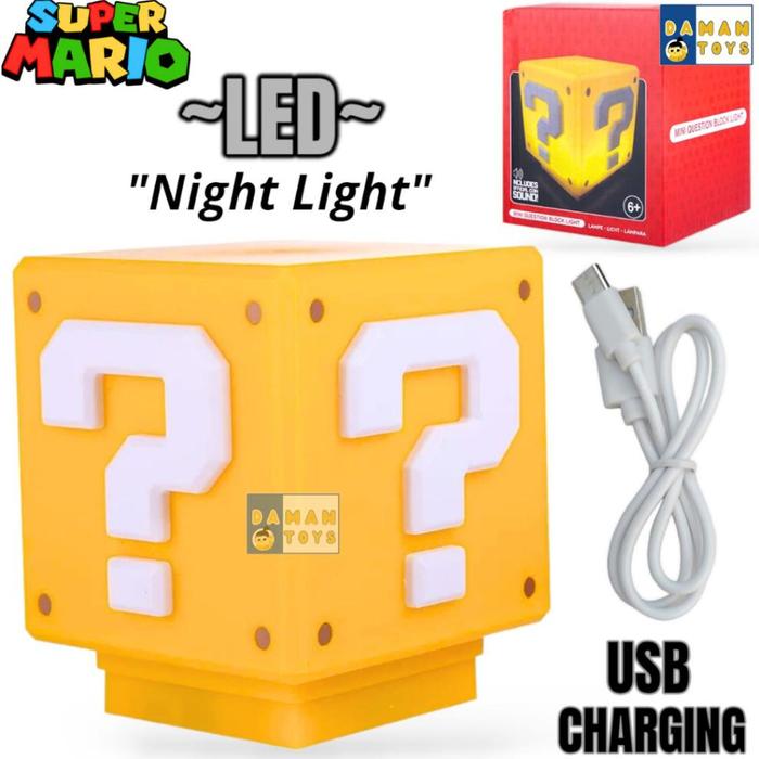 Gambar Super Mario Led Question Mark Lampu Sentuh Tanda Tanya Night Light Usb - Led Tanda Tanya dari Jacaerys48 undefined Tokopedia