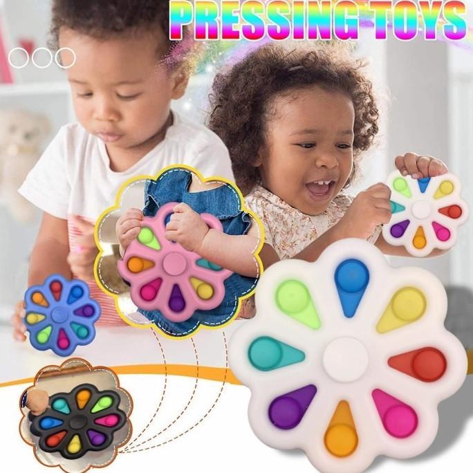 Gambar TERMURAH Mini Dimple Digit Spinner / Mini Dimpel Flower / Fidget/ Stress Toys - Biru dari MITHIN undefined Tokopedia