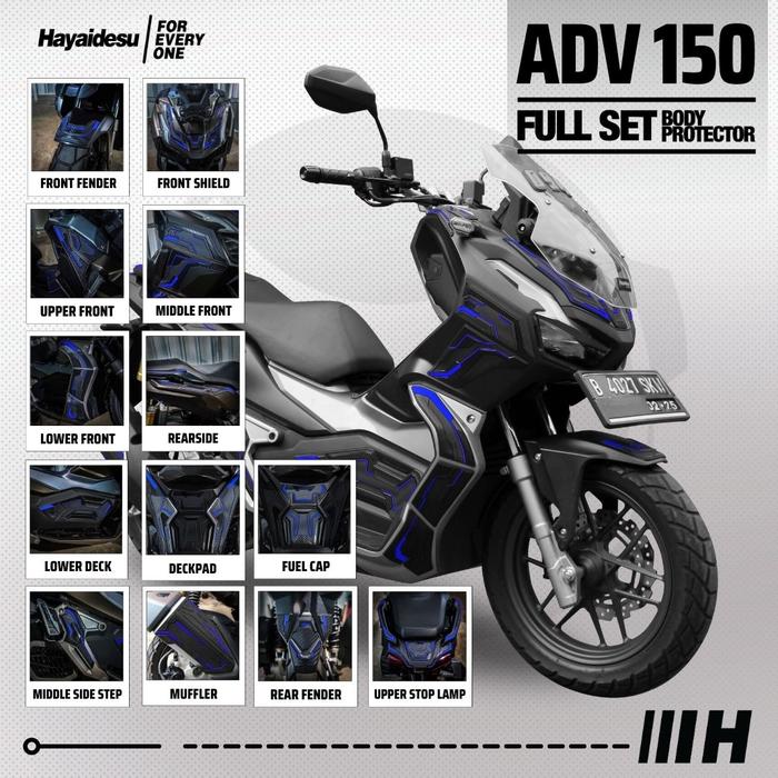 Gambar Hayaidesu Honda ADV Full Set Body Protector Cover - Biru dari Hayaidesu Indonesia undefined Tokopedia