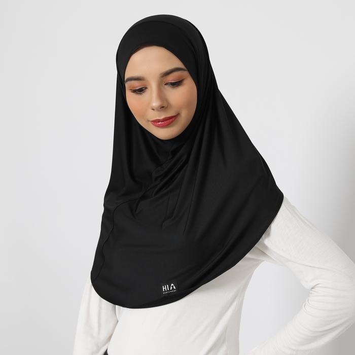 Gambar HIA Everywear Ateera Sport Hijab Instant Bahan Slim Spandex Premium - Hitam dari HIA EveryWear undefined Tokopedia