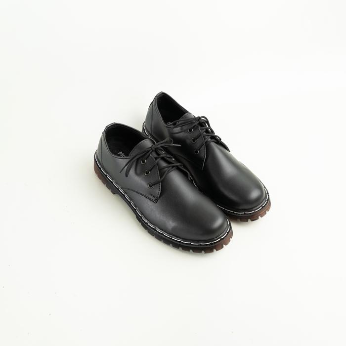 Gambar Natara - Sepatu Kerja Formal Pria Hitam Casual Loafer Cowok Efel Lefex Series - Jahit Putih, 39 dari Natara Ind undefined Tokopedia