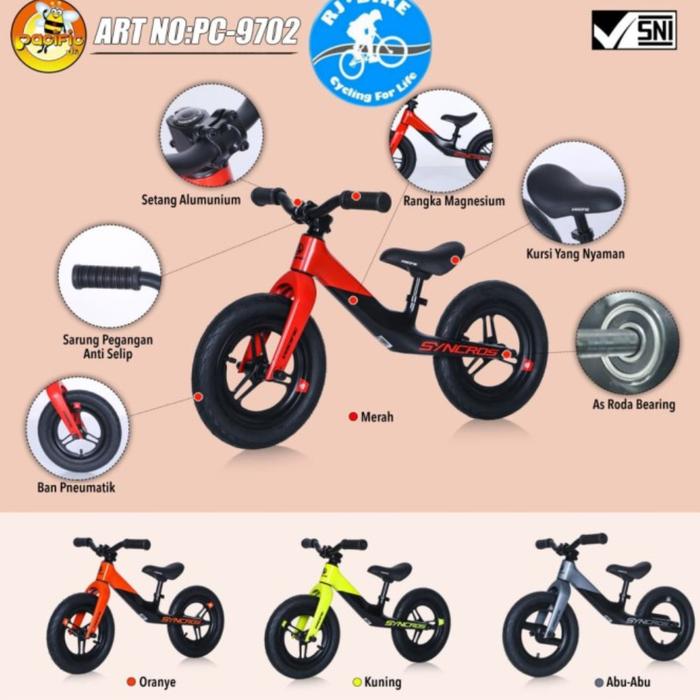 Gambar Sepeda Push Bike Balance Anak Pasific Syncros 1 Sincros 1 PC-9701 PC 9701 PC-9702 PC 9702 - 9702 dari tonytop_NEW undefined Tokopedia