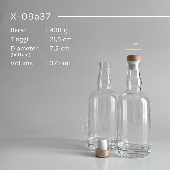 Gambar Botol kaca seri CHIVAS liquor  bottle - botol kaca liquor seri CHIVAS - tutup cork - 375ml dari Kaca dimana-mana undefined Tokopedia