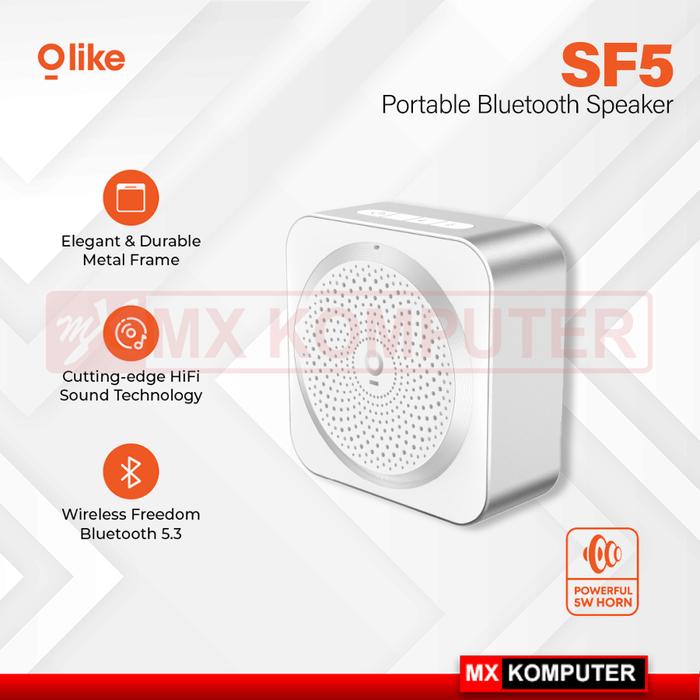 Gambar Speaker Olike SF5 Beatz Wireless Bluetooth Portable Audio - Silver dari MXKomputer_NEW undefined Tokopedia