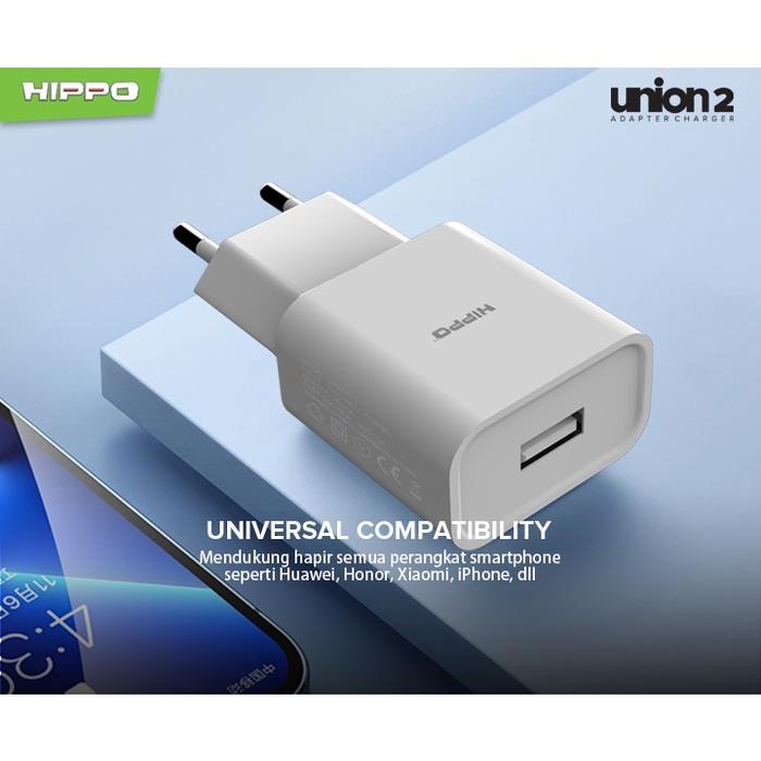 Gambar Hippo Adaptor Union 2 1A SDC USB Adapter Kepala Casan Colokan Charger Charging Rumah Type C Iphone Micro Travel Port Output USB A - Simpel pack dari Izzy Audio undefined Tokopedia