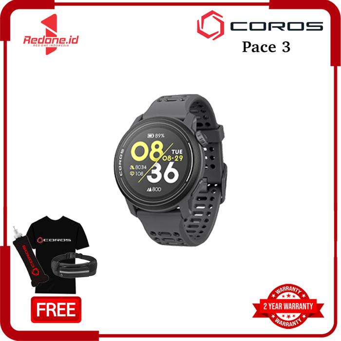 Gambar Coros Pace 3 GPS Premium Sport Watch Lightweight Garansi Resmi - Black Silicone dari Redone indonesia undefined Tokopedia
