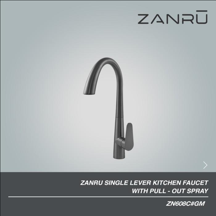 Gambar ZANRU Kitchen Faucet ZN608C | Kran Dapur - Keran - Gun Metal dari PT Surya Pertiwi Kota Tangerang Tokopedia