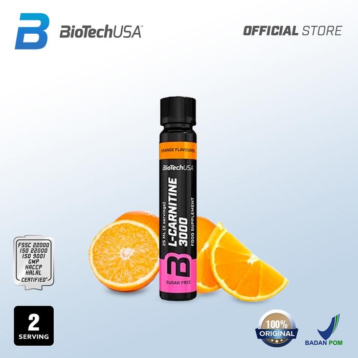 Gambar BiotechUSA- L^CARNITINE AMPULES  3000 Mg (25 ml) Energy Support - 1pcs Orange dari BioTechUSA Store undefined Tokopedia