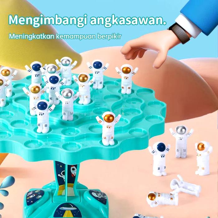 Gambar Mainan Edukasi Anak Board Games Puzzle Pelatihan Berpikir / Mainan Seimbangan Pohon Katak Dan Rabbit - astronot kecil dari Toys World Official Store undefined Tokopedia