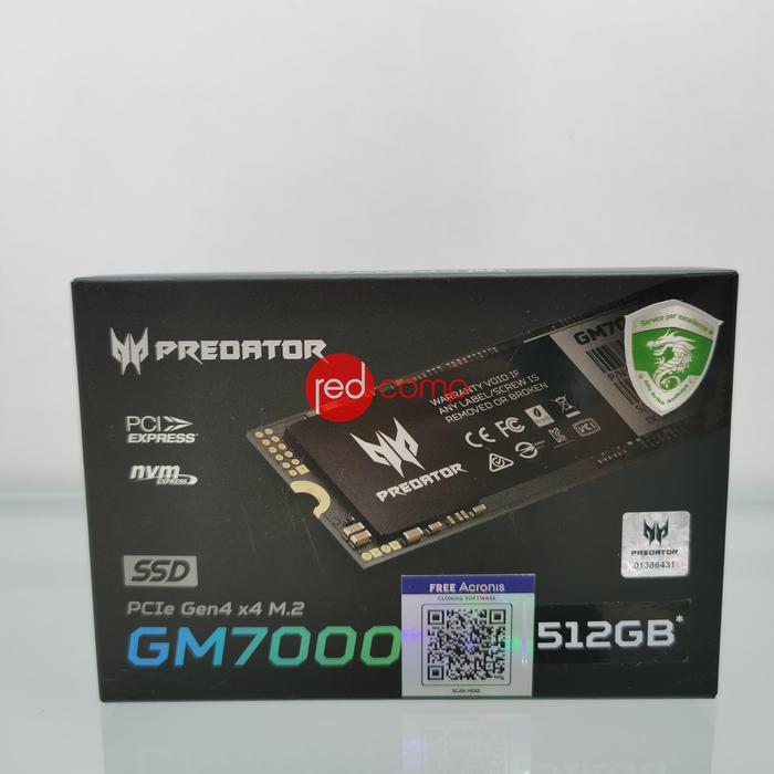 Gambar PREDATOR GM7000 SSD M.2 NVMe PCIe Gen4 x 4 DRAM CACHE - 512 GB dari Redcomp undefined Tokopedia