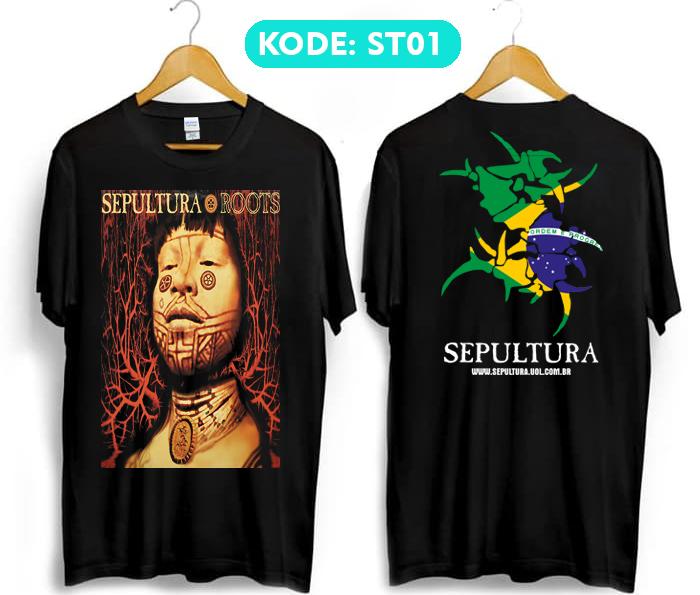 Kaos sepultura band tshirt katun premium ST01 S