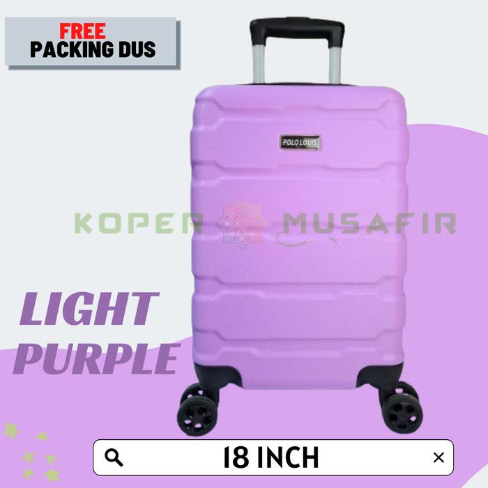 Gambar Koper Hardcase ABS POLO LOUIS 6152 18 INCH - Light Purple dari kopermusafir undefined Tokopedia