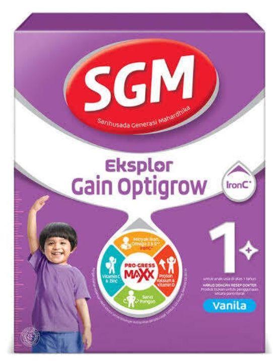 Gambar SGM EKSPLOR GAIN OPTIGROW 1+ RASA VANILA 400 GRAM BOX dari adapotek mengwi undefined Tokopedia