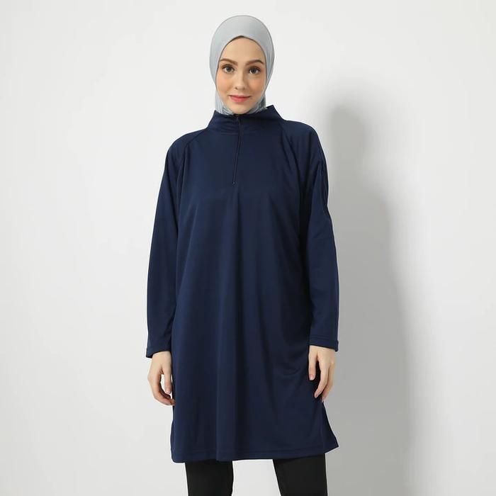 Gambar HIA Everywear Careena Top Baju Olahraga Wanita Bahan Dry Fit - Navy dari HIA EveryWear undefined Tokopedia