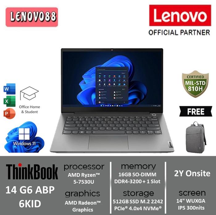 ThinkBook14 Gen 6 AMD 16GB / 512 GB SSD Windowsノート本体