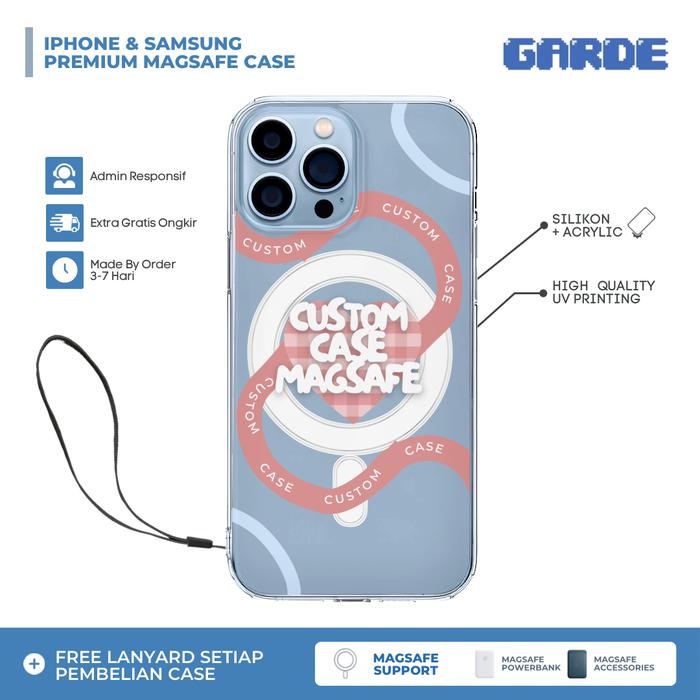 Gambar CUSTOM MAGSAFE CASE PREMIUM CLEAR TRANSPARAN HIGH QUALITY CASING HP IPHONE SAMSUNG XR SE 11 12 13 14 15 PRO MAX PLUS S23 S24 ULTRA FE SALE BY GARDE - Chat Admin, iPhone dari Garde Casestore undefined Tokopedia