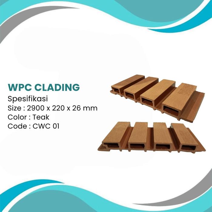 Gambar Wpc Cladding Outdoor | Wpc Panel Dinding Outdoor | WPC Panel luar Ruangan - Teak CWC 01 dari Makmur Interior Klaten undefined Tokopedia