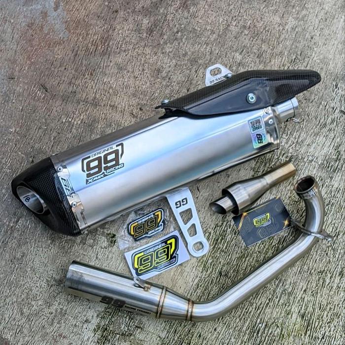 Gambar Fullsystem Original 99 Racing Exhaust Type S7 for Xmax 250/300 Suara Ngebas Adem - header stainles dari 99 racing store undefined Tokopedia