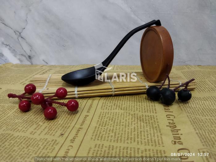 Gambar Onyx Sendok Ramen Cosmic 6 inch - Hitam dari Laris Commercial Kitchen undefined Tokopedia