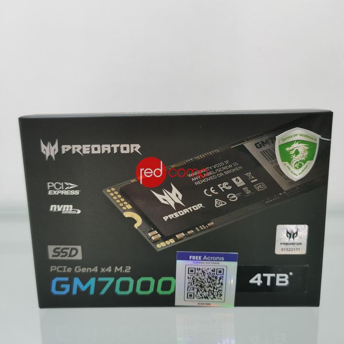 Gambar PREDATOR GM7000 SSD M.2 NVMe PCIe Gen4 x 4 DRAM CACHE - 4 TB dari Redcomp undefined Tokopedia