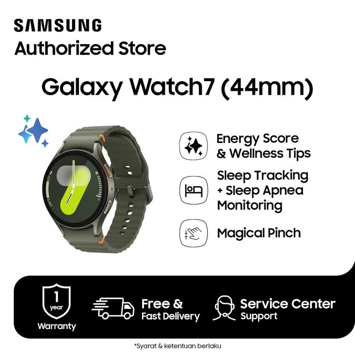 Gambar Samsung Galaxy Watch7 44mm, Smartwatch AI, Prosesor 3nm, Sleep Apnea Monitoring, Dual GPS - Green dari Smile - Galaxy Authorized undefined Tokopedia