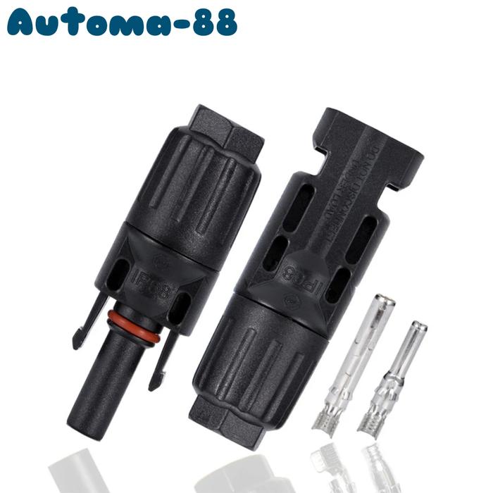 Gambar MC4 soket sepasang cowok-cewek conector kabel solar panel surya MC 4 dari Automa-88 undefined Tokopedia