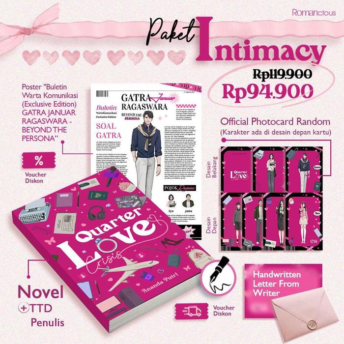 Gambar PRE ORDER - Buku Novel - Quarter Love Crisis - Itschocotwister - Romancious - Bumifiksi - INTIMACY dari BumifiksiJogjakarta Kab. Sleman Tokopedia