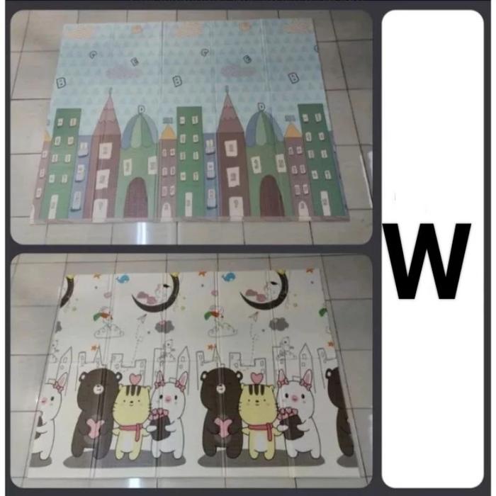 Gambar XPE BABY PLAYMAT MATRAS LIPAT BAYI TIKAR KARPET ANAK BAYI - MOTIF W, 180x200x1 cm dari AN NAML undefined Tokopedia