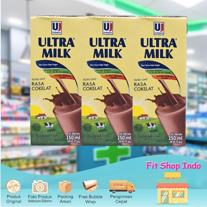 Gambar Ultra Milk Susu UHT 250ml - Coklat dari Fit Shop Indo undefined 4 Tokopedia