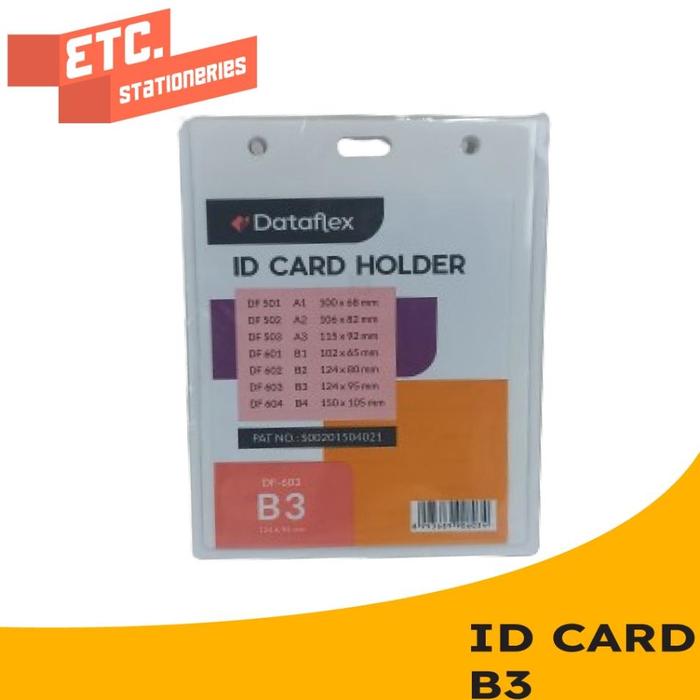 Gambar Baru, Dataflex ID Card B3 Case Plastik Mika / Name Tag Holder VC-603 Berkualitas - Putih dari Stationaryku_NEW undefined Tokopedia