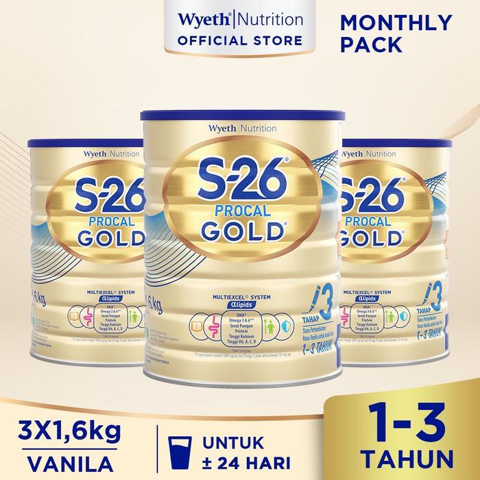 Gambar S-26 Procal Gold Tahap 3 Vanila Susu Pertumbuhan Anak Usia 1-3 Tahun 1600Gr x 3pcs dari gemesbynda undefined Tokopedia