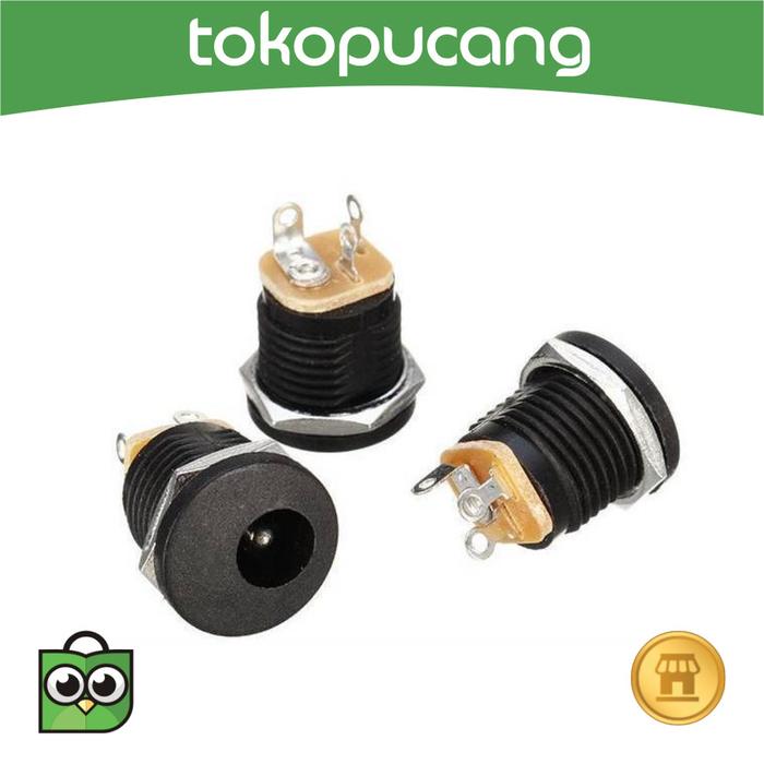 Gambar Soket Drat DC HQ Socket mur female cewek Bulat jack power konektor baut colokan adaptor - PVC BULAT  dari Toko Pucang undefined Tokopedia