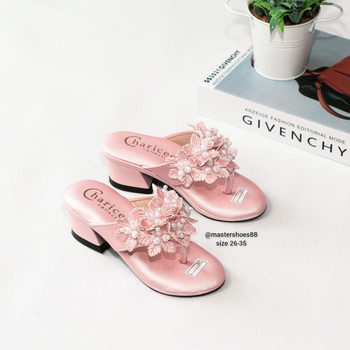 Gambar MASTER YA16 - SANDAL SELOP ANAK PEREMPUAN VARIASI MUTE/SENDAL JEPIT ANAK HAK TAHU 3 CM/SENDAL PESTA SLIP-ON MURAH - Pink, 26 dari Master shoes_NEW undefined Tokopedia