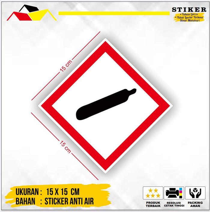 Gambar Stiker Label Tanda Simbol Limbah B3 Tabung Gas Bertekanan - 10 x 10 cm dari ABADI BERKAH JAKARTA undefined 5 Tokopedia