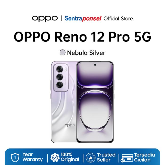 Gambar Oppo Reno 12 Pro 5G NFC 12GB/512GB - Garansi Resmi - Nebula Silver, 12GB+512GB dari sentraponselofficial undefined Tokopedia