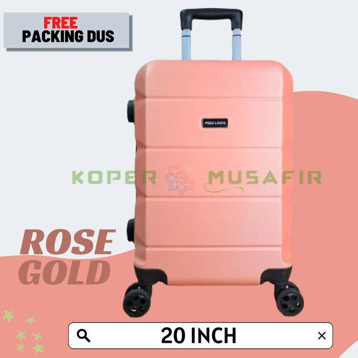Gambar Koper Hardcase ABS POLO LOUIS 6182 20 inch - Rose Gold dari kopermusafir undefined Tokopedia